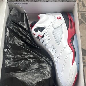 Nike Kids White and Red Sneakers